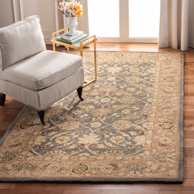 Brunos Hand Tufted Wool Rug, Rectangle 5' x 8'