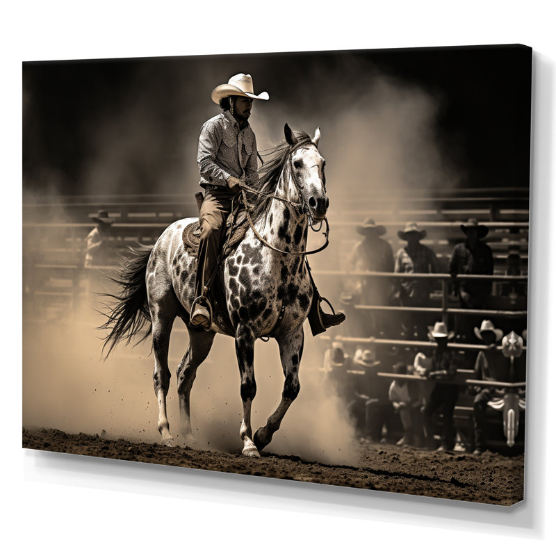 Western Wild West Show sur impression sur toile, H 30 po x l 40 po x P 1,5 po, Toile tendue