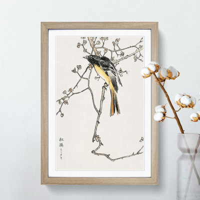 Siberian Blue-Tail Bird by Numata Kashu - Picture Frame Painting Print