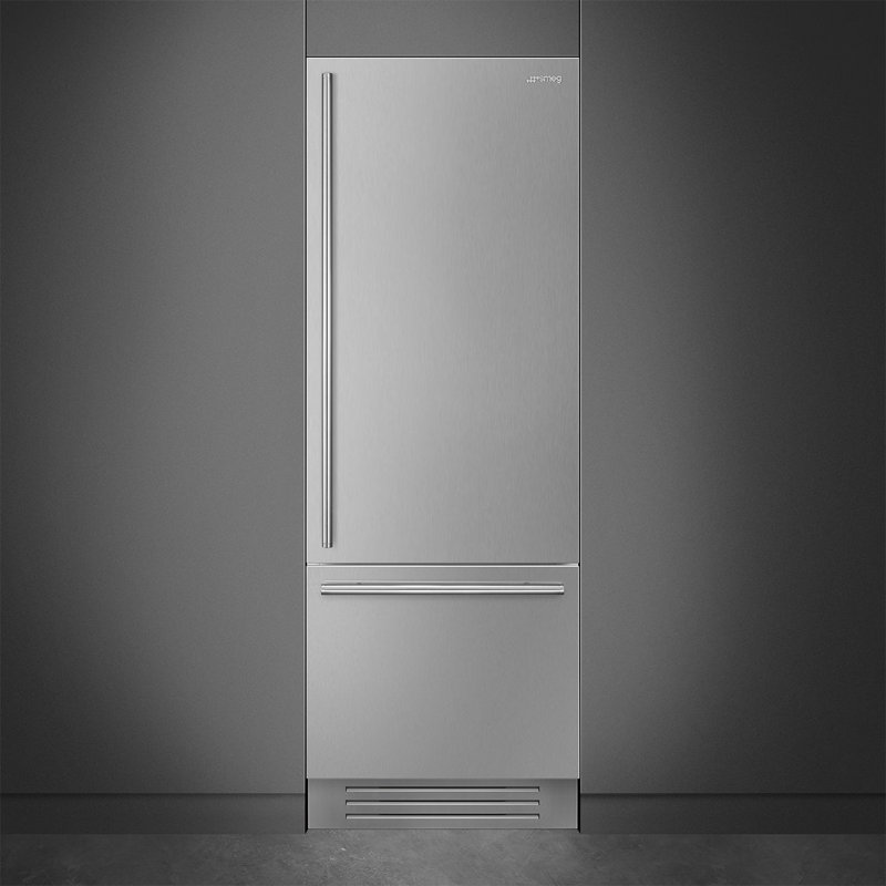 Réfrigérateur à fixation inférieure de 30 po, machine à glaçons automatique avec poignées, évaporateurs doubles et compresseurs à inverseur, écran tactile TFT