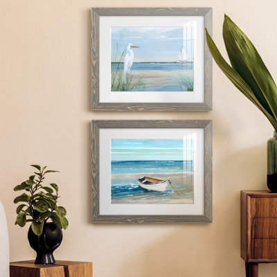 Summer Heron - 2 Piece Single Picture Frame Painting
