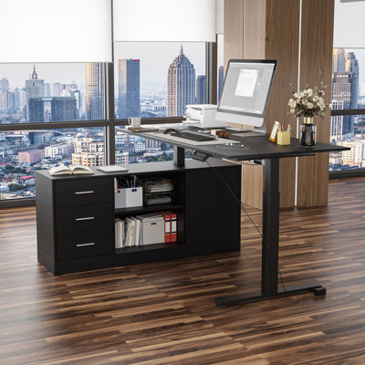 Ergonomic Home Office Sit Stand Up Desk With Memory Preset Controller