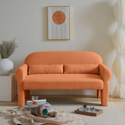 Élégante décoration intérieure moderne pour le salon - orange, 2, mousse, fabrication orange embellissement décoration 2 sièges, construit