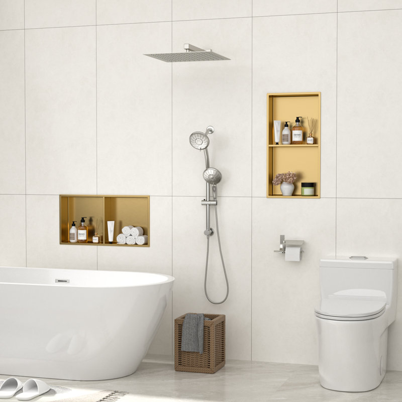 Niche de douche rectangulaire 12 po x H 24 po, Or