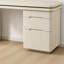 Bureau moderne en bois massif en forme de L blanc - grand bureau de 90 pouces avec 3 tiroirs, pivotant à 360 ° - Poste de travail en coin pour bureau à domicile