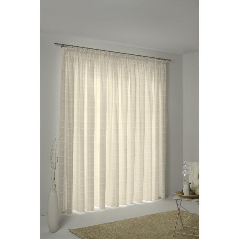 Shire Room Darkening Single Curtain Panel, Beige, 132 W x 245 D cm