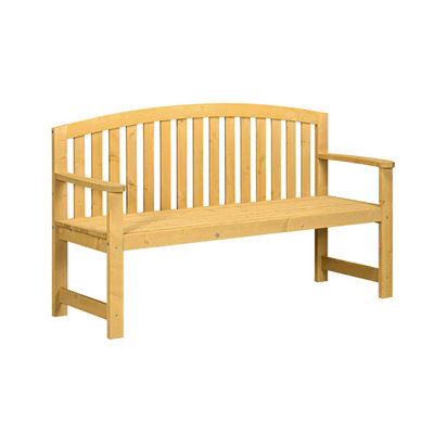 Banc de jardin 2 places avec dossier Outsunny 56 "en bois - 56,3" x 20 "x 33,5" Outsunny