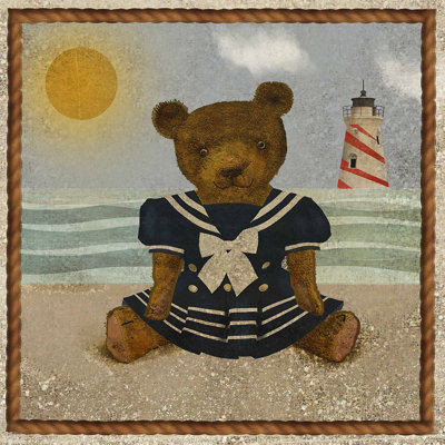 Impression sur papier ours en peluche Bessiel Beach