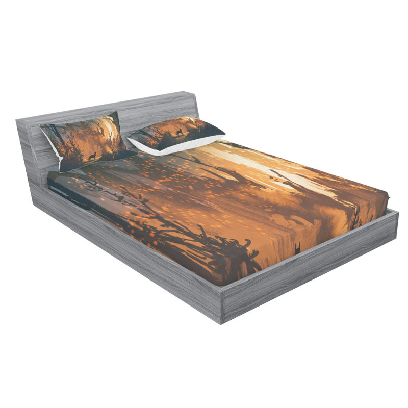 Microfiber Sheet Set, Queen Sheet Set with Fitted Sheet