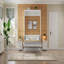 Lit escamotable double avec 2 tiroirs, beige