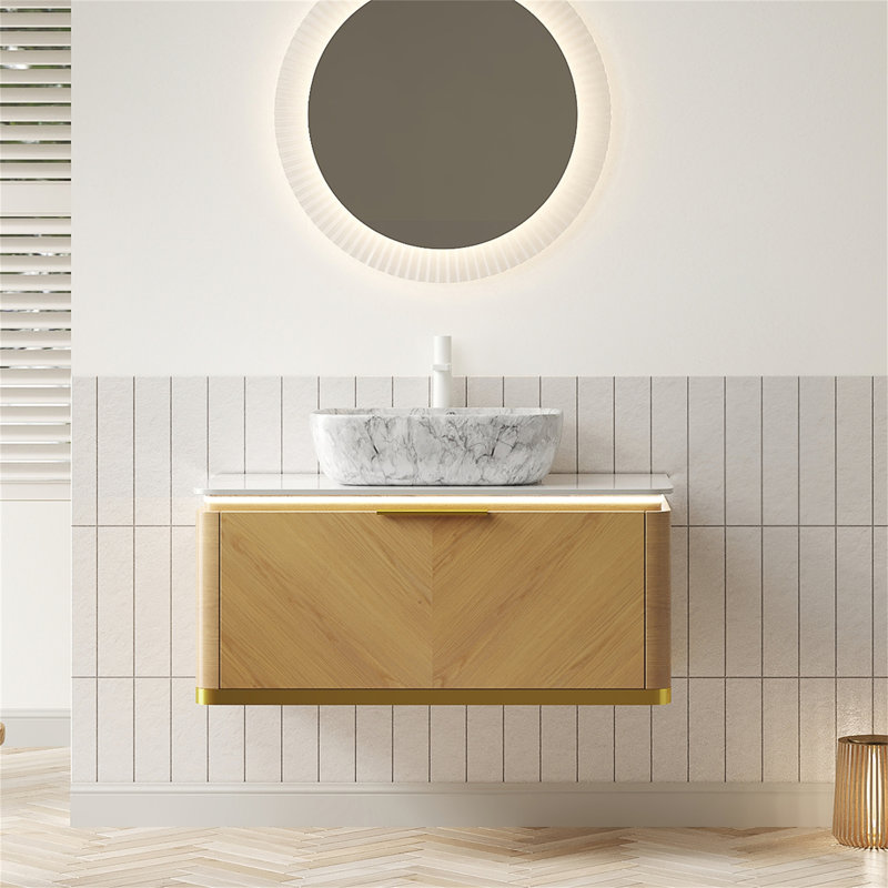 DIPA 36" Bathroom Vanity&Sink, Oak, 36"