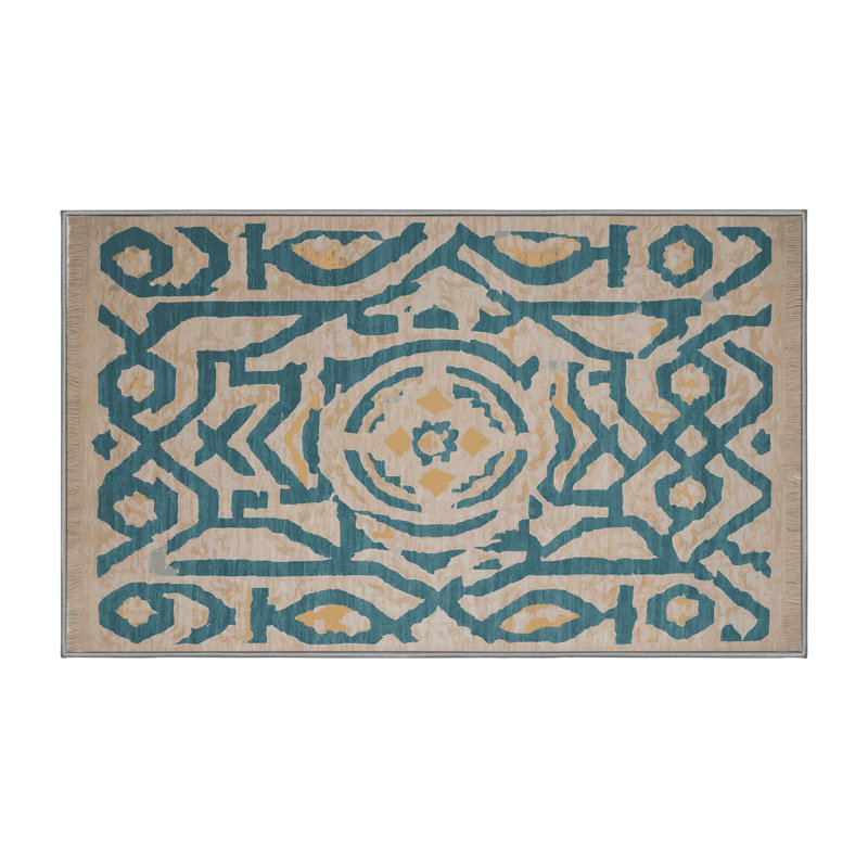 Tapis gris lavable à la machine, Rectangle 5 pi x 7 pi