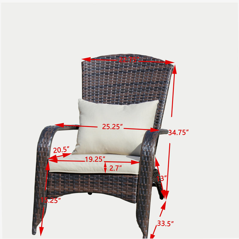 Patio Chair with Cushions(Beige Cushion)