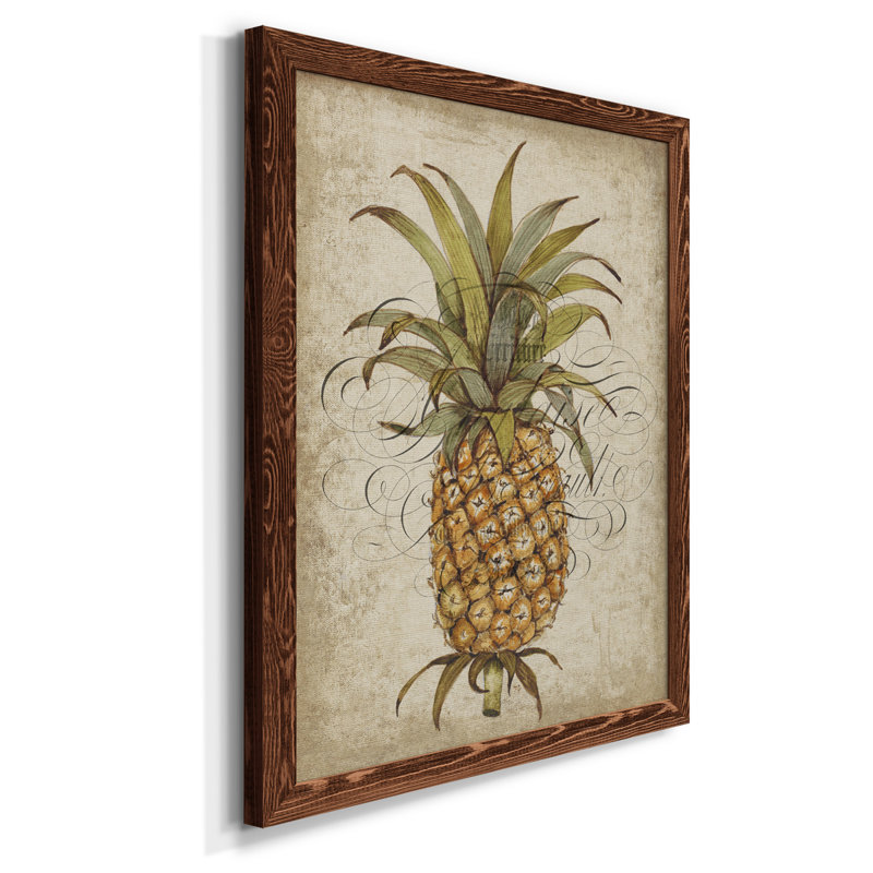 Pineapple Study II, toile encadrée de qualité supérieure - prête à être accrochée, H 17 po x l 20 po x P 1 po