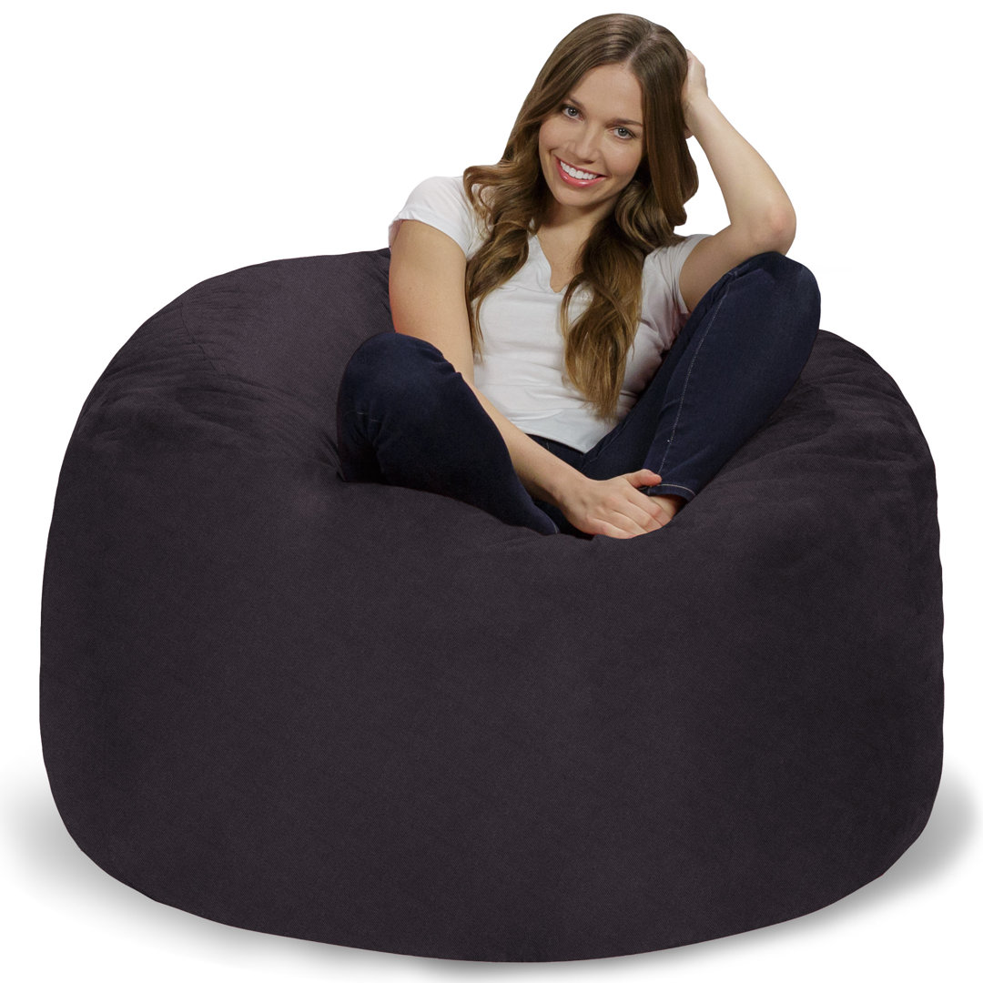 Bean Bag Chair - Shredded Memory Foam Filled Round Furniture Bean Bag Chair with Removable and Machine Washable Cover - Bean Bag Sofa Lounge Chair with Soft Micro Fiber Cover  - Bean Bags in Multiple Colors and Sizes Chill Sack 