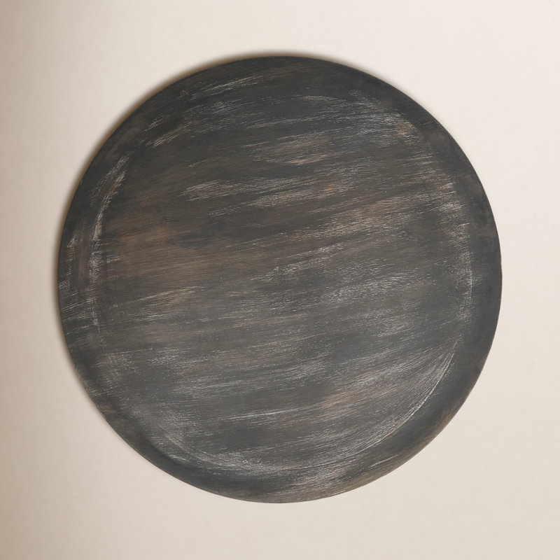 Sousplat Collection Mango Wood Charger, Black