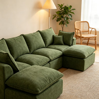 Canapé modulaire en U Green Cloud