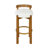 Indoor Wooden Low Back Barstool, Walnut Finished, Set Of 2