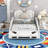 Race Car-Shaped Platform Bed With Wheels