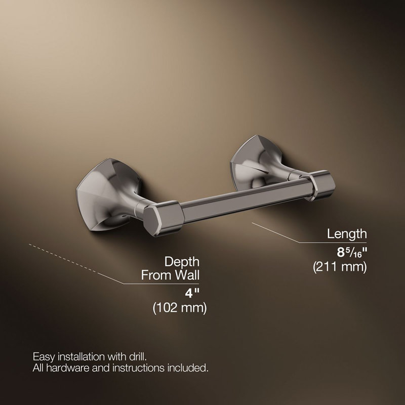 Occasion Pivoting Toilet Paper Holder, Vibrant Titanium