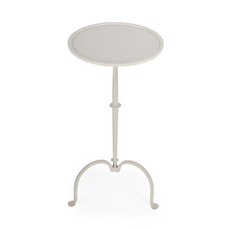Founders Griege Iron Pedestal Side Table, Gray