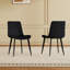 Chaises de salle à manger modernes, chaises en cuir de polyuréthane avec pieds en acier au carbone pour la maison, le restaurant, la salle de conférence, noir (ensemble de 4)