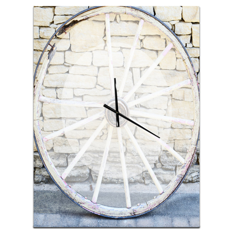 Vieille horloge murale en bois, H 32 po x l 24 po x P 1 po