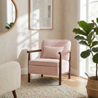 Chaise d'appoint moderne avec rangement et coussin de taille, fauteuil rembourré pour le salon, la chambre à coucher ou la véranda