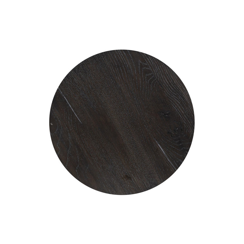 Cooper Solid Wood End Table, Smoked Black