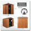 6ft x 6ft Outdoor Metal Storage Shed with Metal Foundation ,With window
