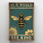 «Bee Kind», impression sur toile tendue-897143667
