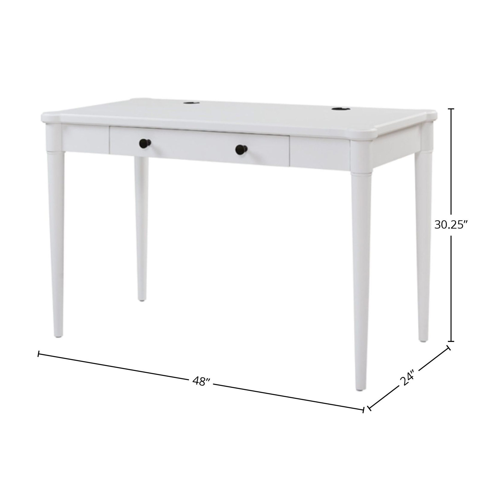 Dana 48" Writing Desk, White
