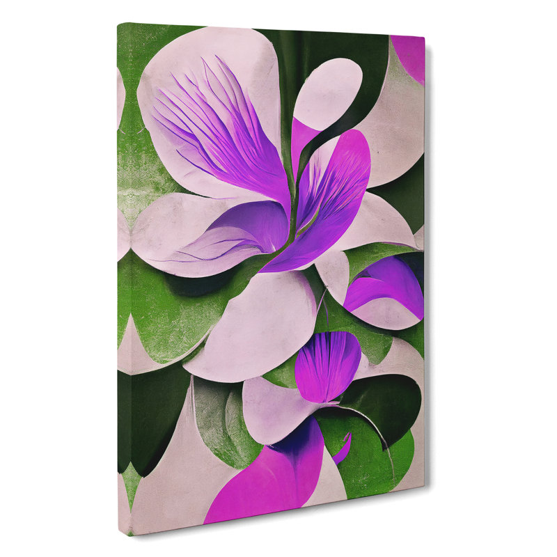 Abstract Flowers No.4 - Wrapped Canvas, 50cm H x 35cm W x 3cm D