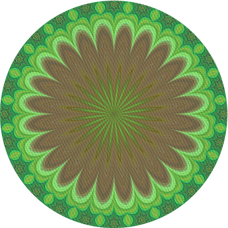 Tapis de la zone verte en laine oriental, Rectangle 2 pi x 4 pi