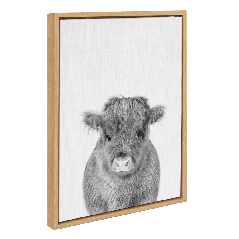 «Profile Profile Calf», impression sur toile, Encadrement brun