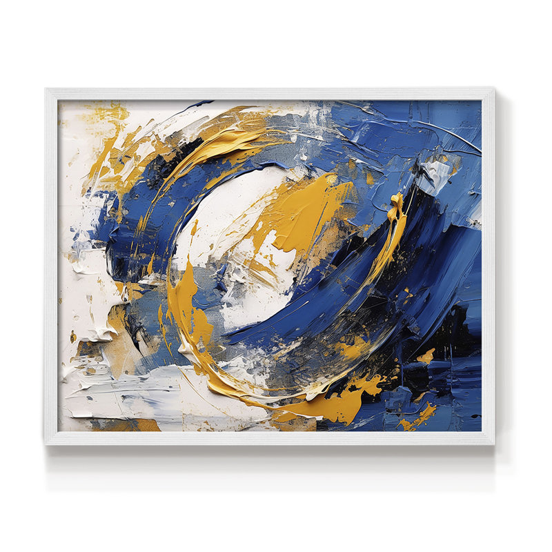 Abstrait, série Cxxix, reproduction encadrée, H 11 po x l 14 po, Blanc