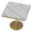Square Modern Dinning Table 31.5 Inches Bistro Table Table With Faux Marble Top,Easy Assemble,Sturdy Metal Frame Diameter