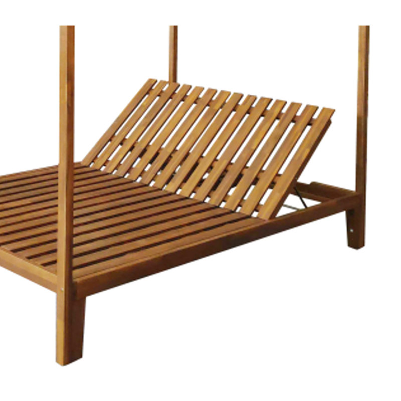 Lit de jour élégant pour l'extérieur, les avantages de l'eau, les salons, le bois avec attrait extérieur, caractéristiques imperméables, structure réglable