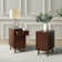 Quintavion 14"W Mid-Century Modern End Table With Storage And Built-In Outlets(Set Of 2)