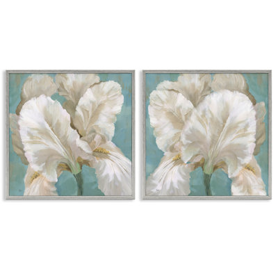 «White Iris Flower», ensemble de 2 estampes numériques par Nan