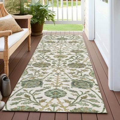 Machine Washable Indoor/Outdoor Chayden ACN1087 Ivory Rug