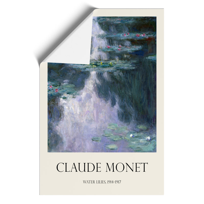 Water Lilies Lily Pond Vol.23 by Claude Monet - No Frame Painting, 59cm H x 42cm W x 0.1cm D