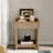Retro Style Nightstand With 1 Drawer, An Open Shelf, Turned Legs And Metal Handles