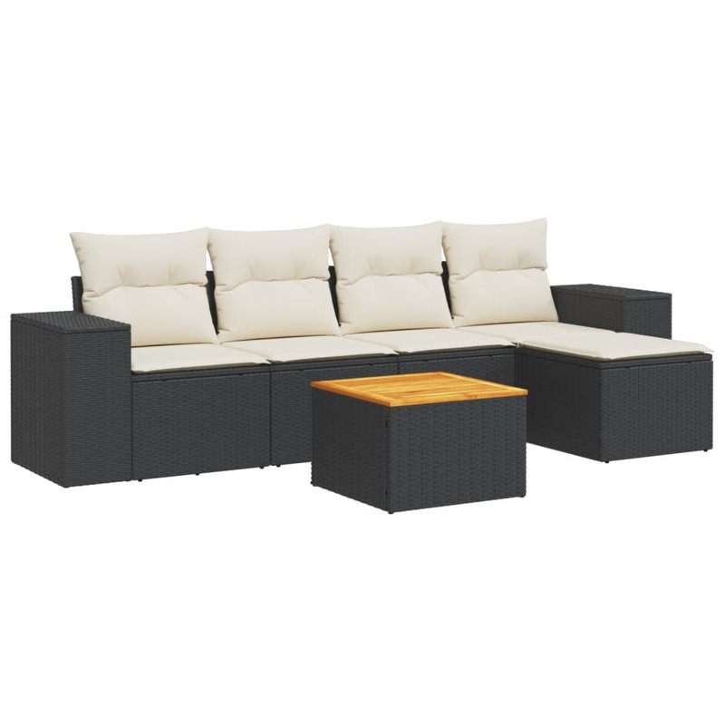 Ensemble de canapé modulaire en rotin PE Vidaxl
