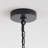 Ellen Rustic 38" 6-Light Black Metal Chandelier