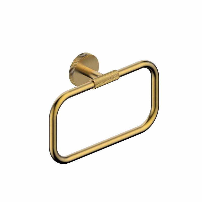 Klass Towel Ring, Brushed Gold