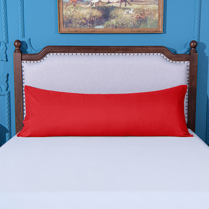 Luxe Microfiber Cover Body Pillow, Red