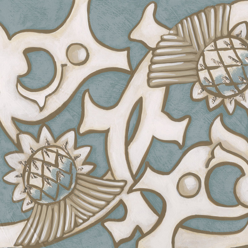 Ornamental Leaf I by Vision Studio - Wrapped Canvas Art Prints, 91cm H x 91cm W x 3.8cm D