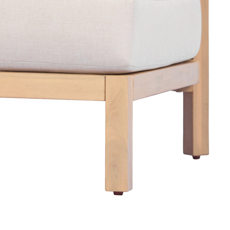 Chaises longues de patio modernes, ensemble de cordes en bois d'acacia pour porche et jardin