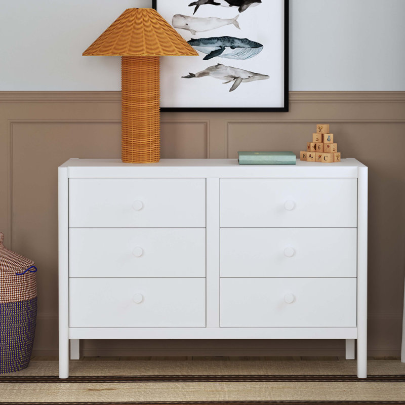 Birdie 6-Drawer Dresser, White